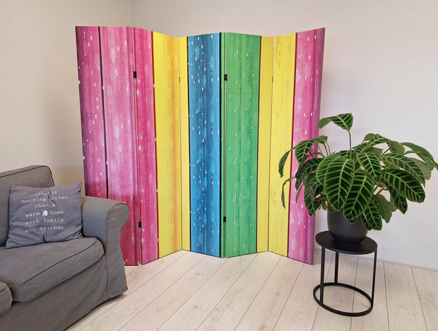 Kamerscherm Canvas kleuren 5 panelen