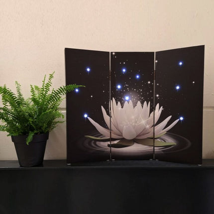 Raamscherm - Mini Decoratief Kamerscherm voor Vensterbank Magische Lotus Bloem