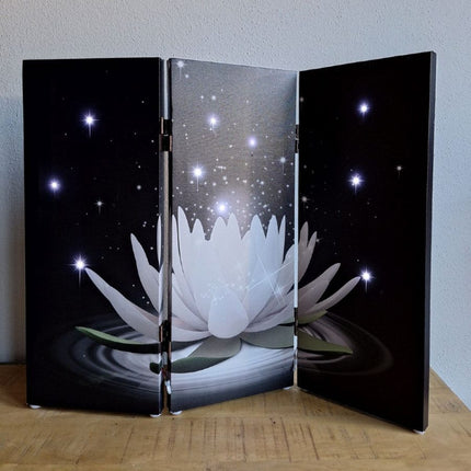 Raamscherm - Mini Decoratief Kamerscherm voor Vensterbank Magische Lotus Bloem