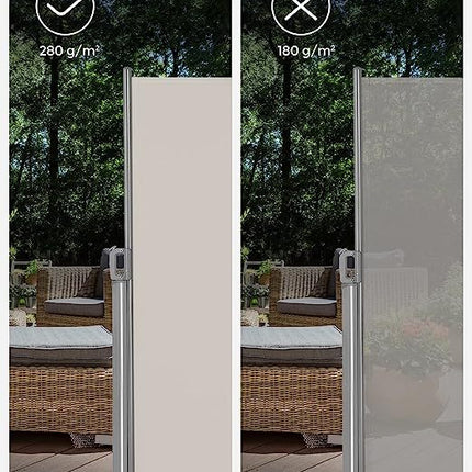 Uittrekbaar Windscherm Aluminium 200 x 350  Beige