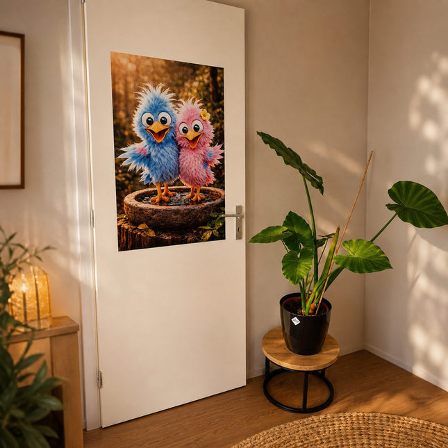 Muursticker Blu & Bloom 60×90 cm