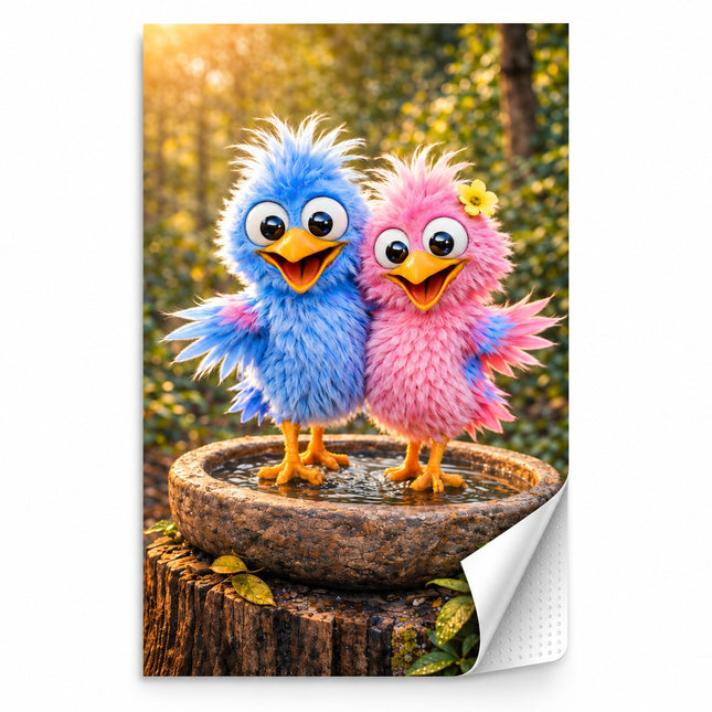 muursticker Blu Bloom dot folie wanddecoratie