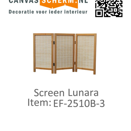 Raamscherm Lunara naturel