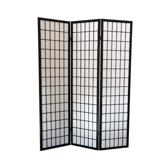 Kamerscherm Japans Zwart 3 panelen