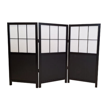 Elegant Japans Raamscherm – Zwart, Laag Model (90 cm)