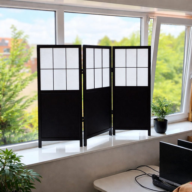 Japans laag raamscherm 90 cm in de vensterbank