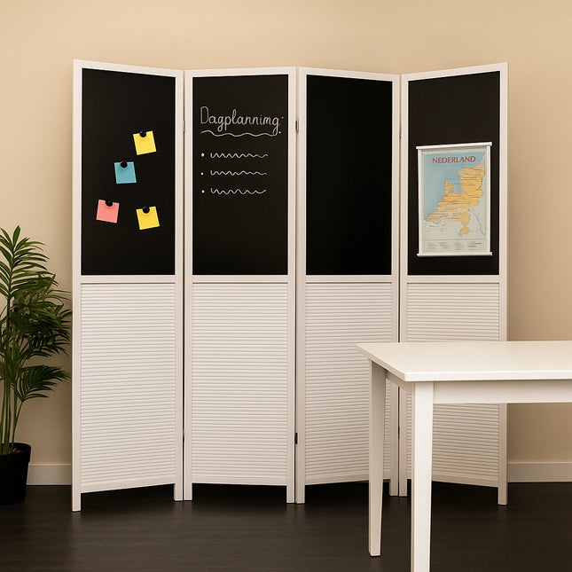 Kamerscherm Beschrijfbaar 4 panelen Blackboard