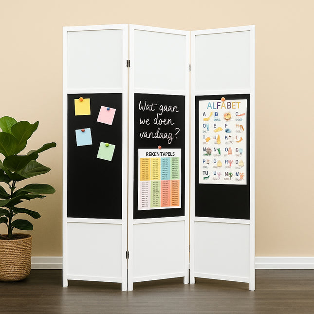 Kamerscherm met beschrijfbaar magnetisch blackboard