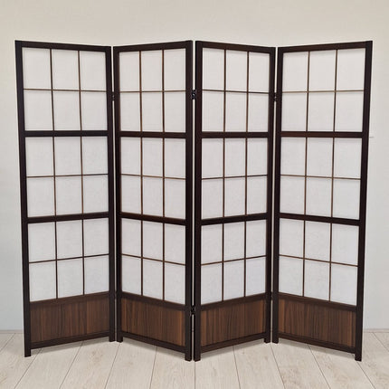 Shoji roomdivider 150 cm – Japans kamerscherm met 4 panelen