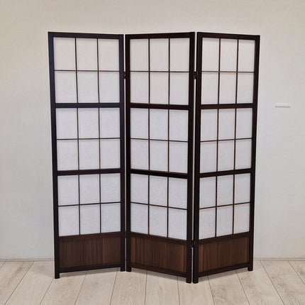 Japans kamerscherm walnut 150 cm hoog – Shoji roomdivider van hout