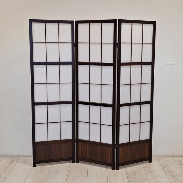 Japans kamerscherm walnut 150 cm hoog – Shoji roomdivider van hout