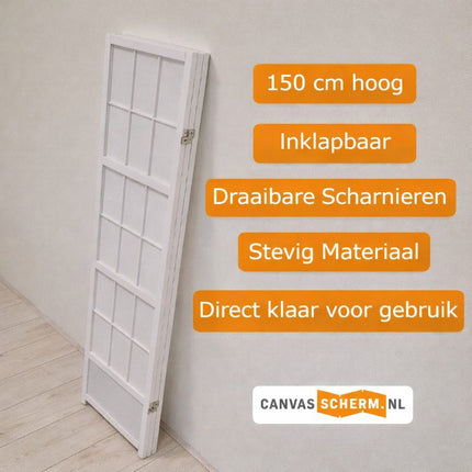 Japans kamerscherm wit 150 cm – Shoji roomdivider