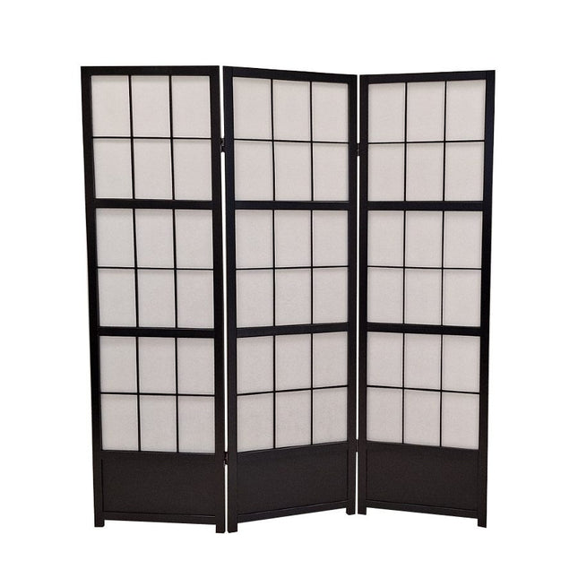 Kamerscherm Japans 150cm Zwart 3panelen