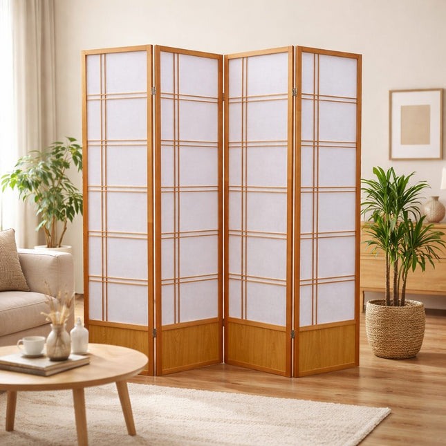 japans kamerscherm woonkamer naturel hout privacy scherm