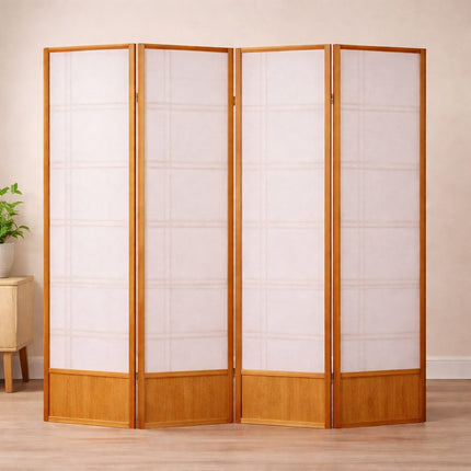 Kamerscherm Japans Naturel Shoji 4panelen