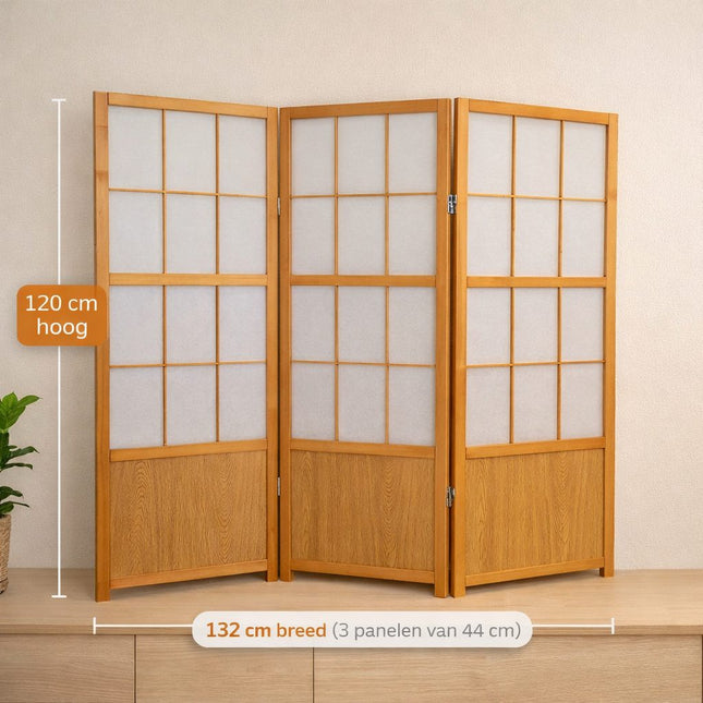 Kamerscherm Japans Laag 120cm Naturel