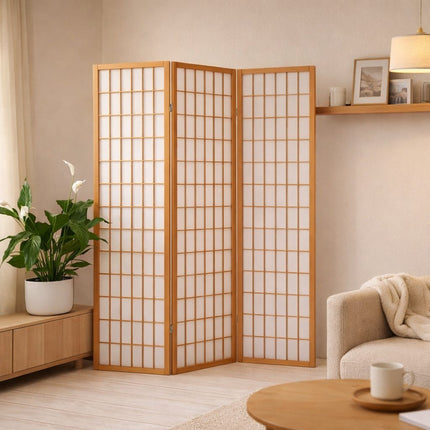 Kamerscherm Japans Naturel 3 panelen