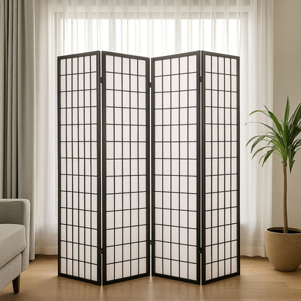 Japans Kamerscherm Zwart voor het raam