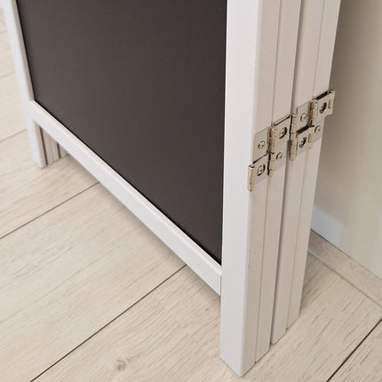 Kamerscherm 4 panelen zwart MDF