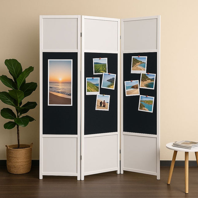 Vakantiefoto's prikken op kamerscherm