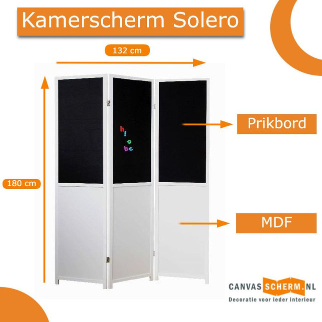 Kamerscherm Prikbord Solero