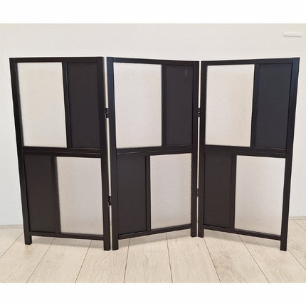 3-delig kamerscherm met decoratief acryl motief 90 cm hoog