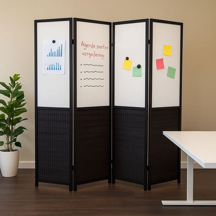 Kamerscherm met beschrijfbaar dubbelzijdig whiteboard