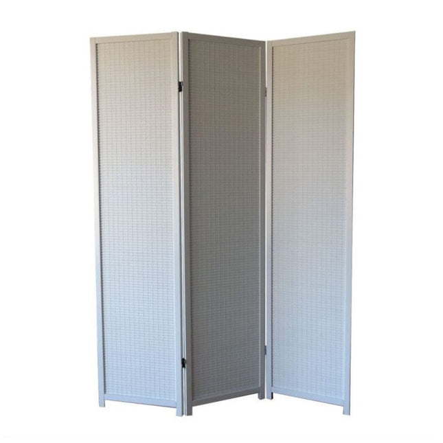 Kamerscherm Hout Wit 3 panelen