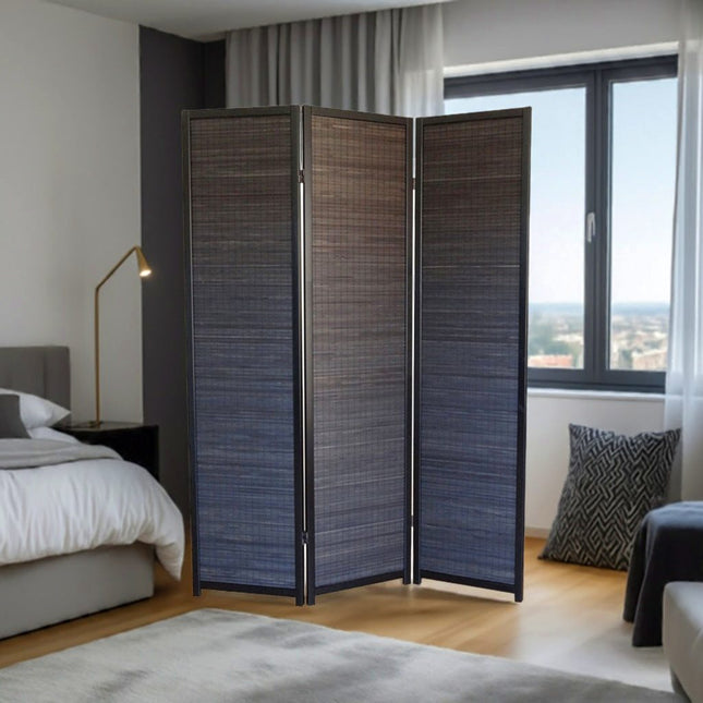 Kamerscherm Zwart 3 panelen
