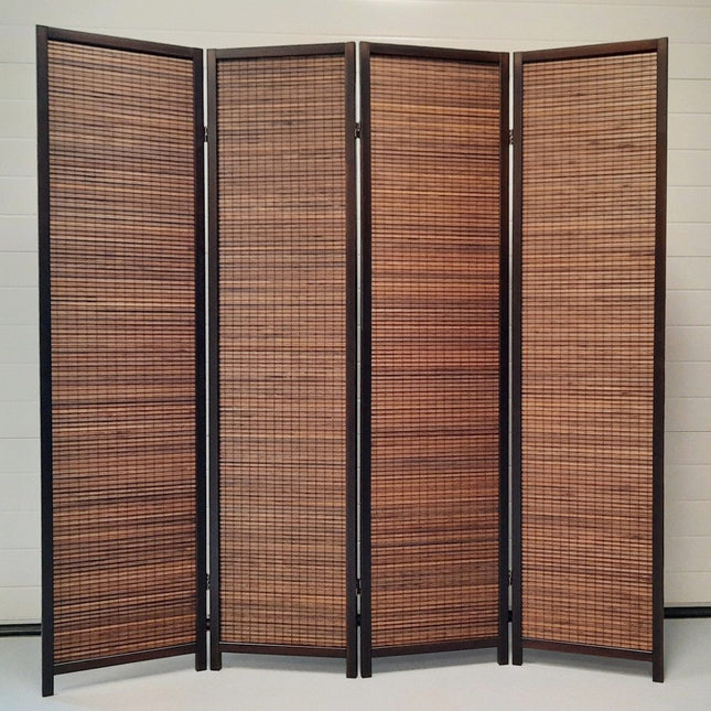 Kamerscherm Hout Walnut 4panelen