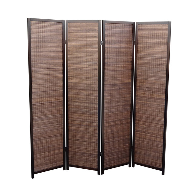 Kamerscherm Hout Walnut 4panelen