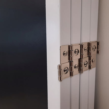 Kamerscherm 4 panelen zwart MDF