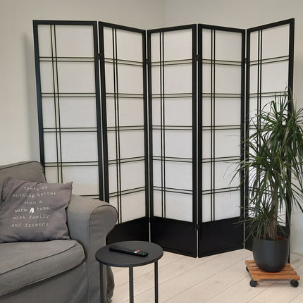 Kamerscherm Japans Byobu Naturel B220xH180 5panelen