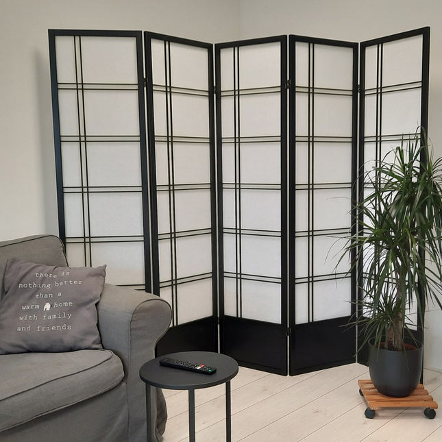 Kamerscherm Japans Byobu Naturel B220xH180 5panelen