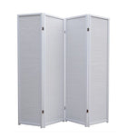 Kamerscherm Hout Wit 4 panelen