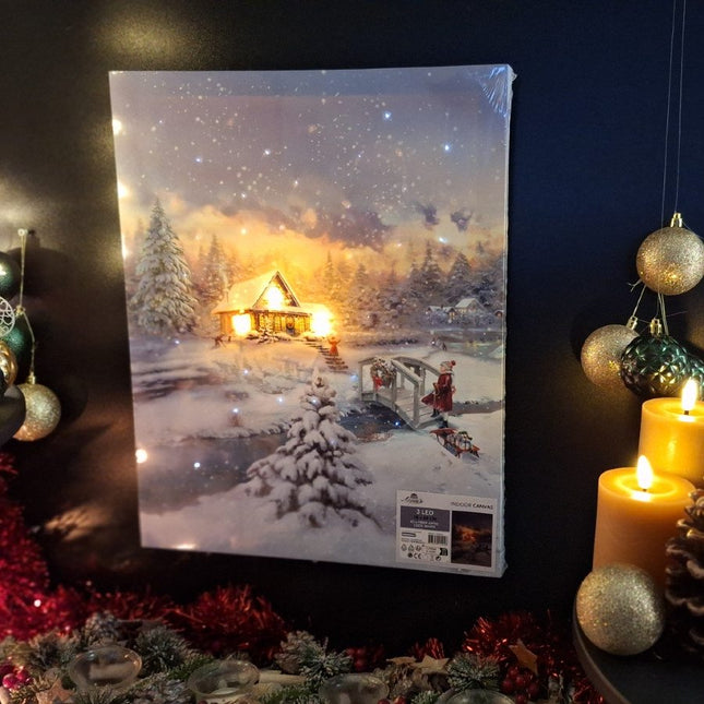 Kerst Schilderij Canvas met LED Anna's Collection