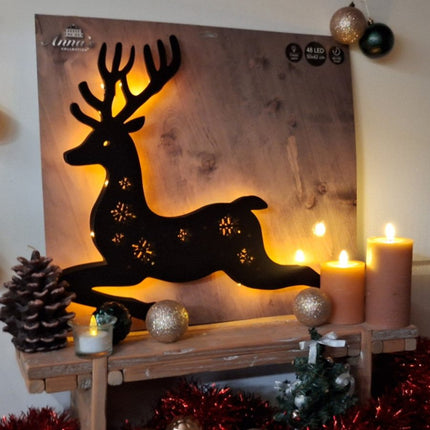 Wanddeco Metaal Kerst Hert