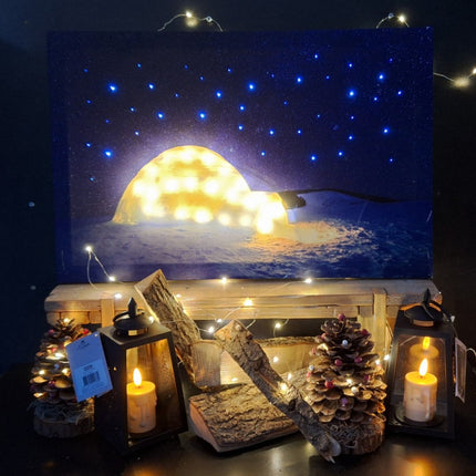 Schilderij Iglo met LED