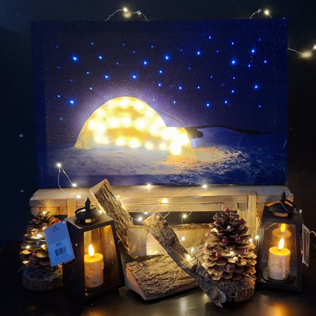 Schilderij Iglo met LED