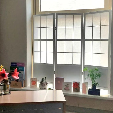 Kamerscherm Japans Laag 120cm Wit - Tweedekans