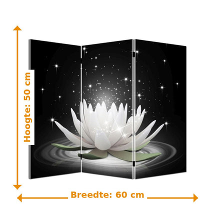 Raamscherm - Mini Decoratief Kamerscherm voor Vensterbank Magische Lotus Bloem