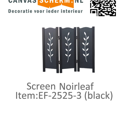 Raamscherm Zwart Noirleaf
