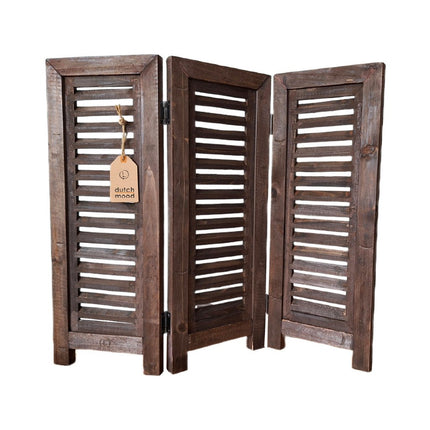 Raamscherm shutter bruin 52cm