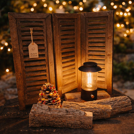 Raamscherm hout met shutter inleg – laag model 52 cm