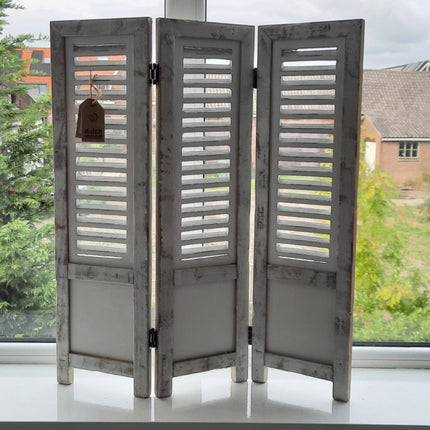 Raamscherm Shutter Wit 70 cm