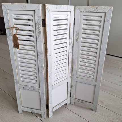 Raamscherm Shutter Wit 70 cm