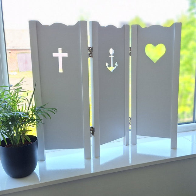 Raamscherm Geloof, Hoop en Liefde