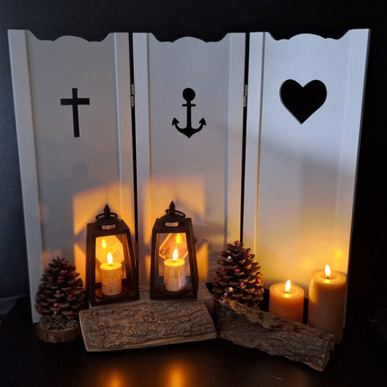 Decoratie scherm geloof hoop en liefde