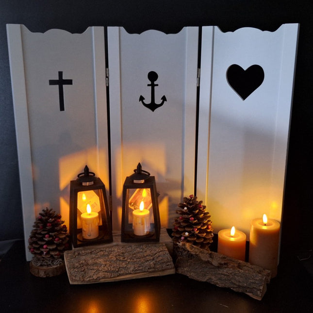 Decoratie scherm geloof hoop en liefde