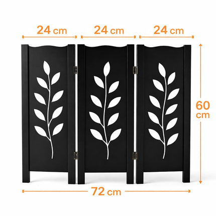 decoratief vensterbank scherm zwart 72 cm breed noirleaf